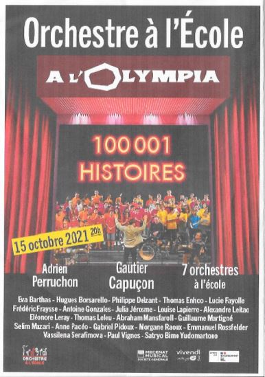 Orchestre à l’école : concert à l’Olympia (octobre 2021)